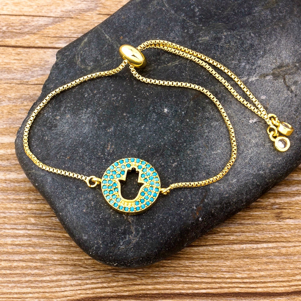 Eenvoudige Prachtige Handgemaakte Armband Persoonlijkheid Palm Vorm Verstelbare Ketting Armbanden 3 Kleuren Keuze Sieraden Voor Vrouwen