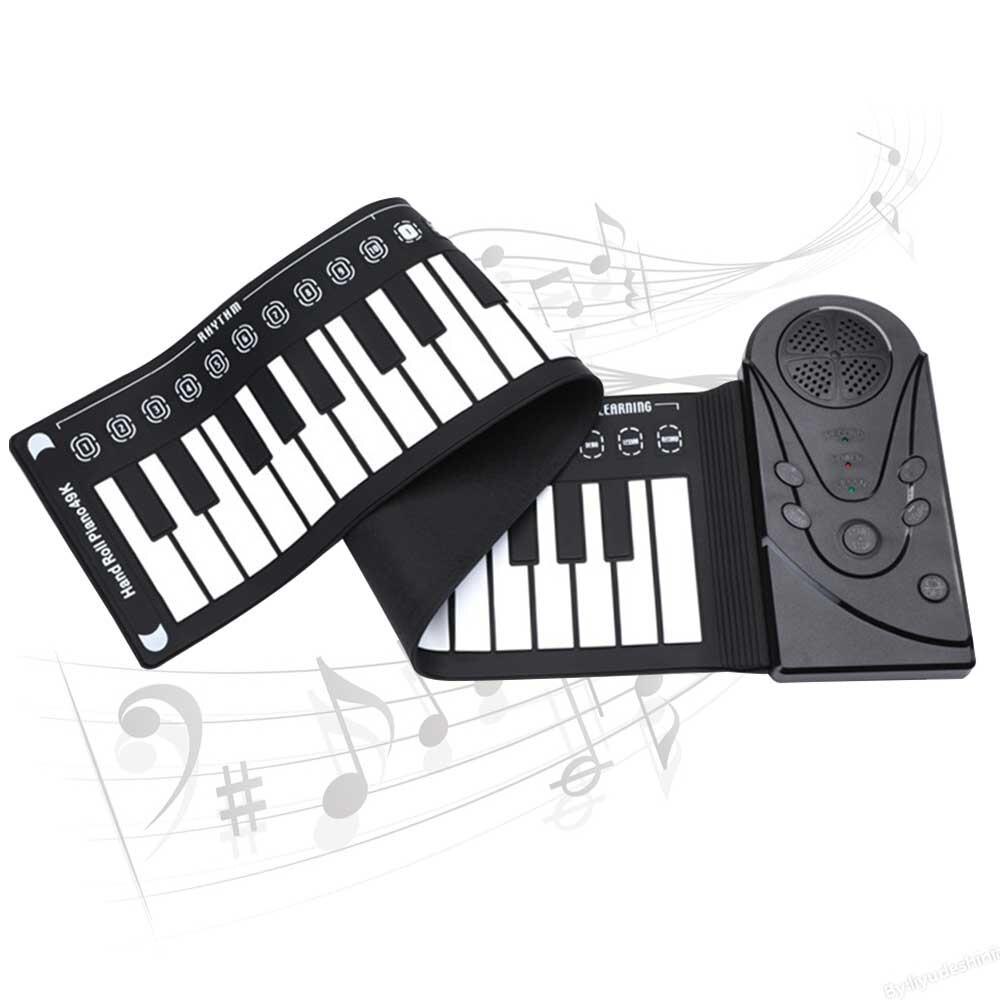 Electronic Keyboard Piano Roll Up Piano 49 Key USB Charging Children with Loud Speaker Silicon Preliminary Edition Music