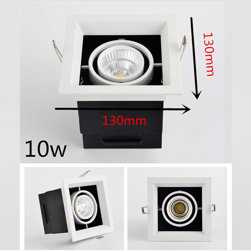 Dobbelt dæmpbar led-downlight, loftspotlight, 10w 20w 30w ac85-240v indbyggede loftslamper, indendørs belysning
