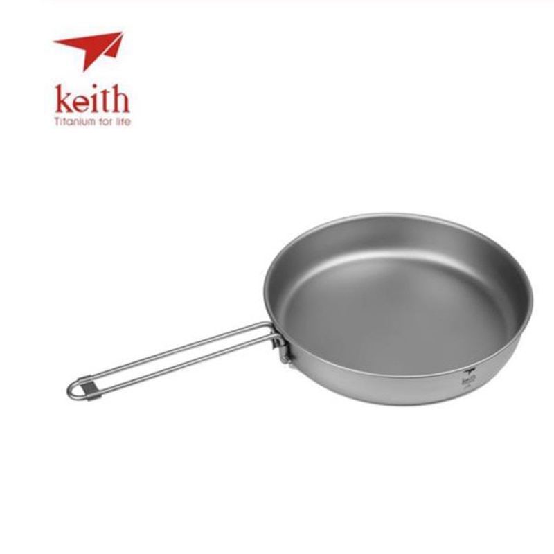 Keith titanium ultralette bærbar foldepande kogegryde udendørs camping bbq køkkengryde gryde servise bestik 1l ti6034