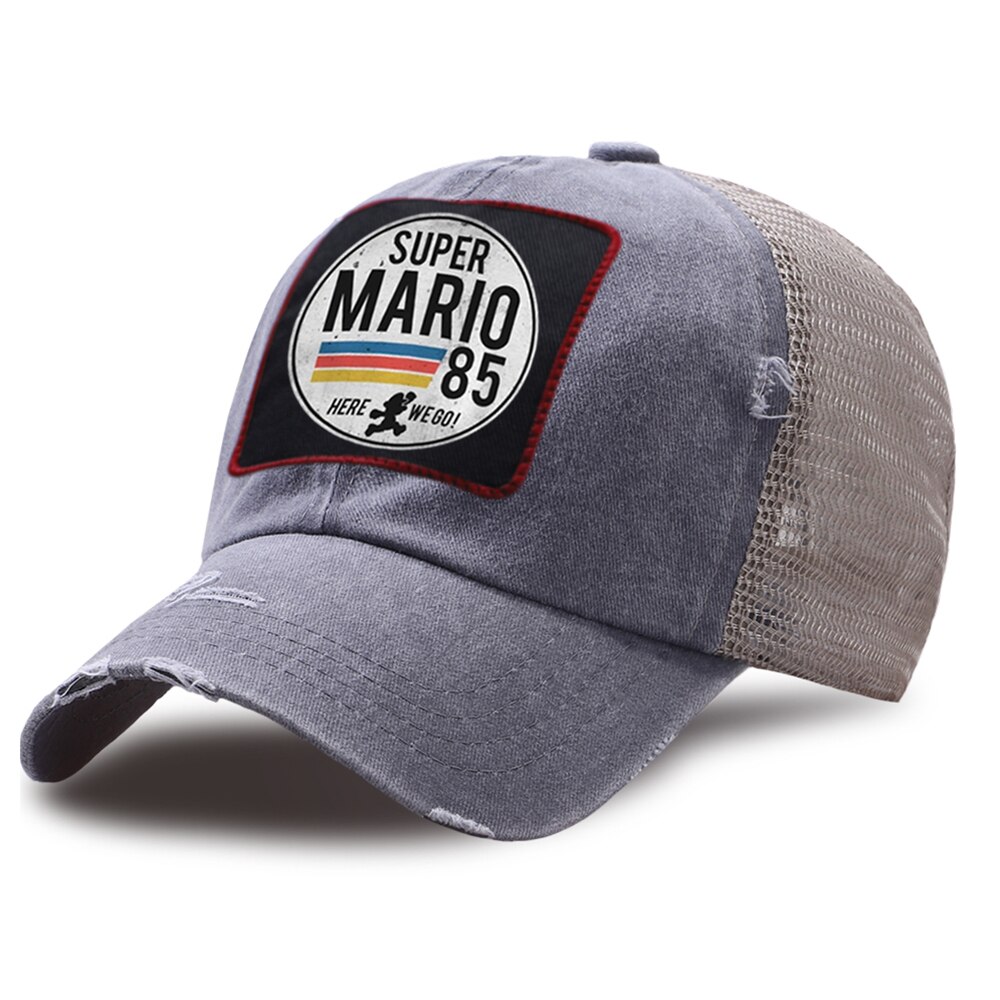 Gorros de béisbol con estampado de fontanero para hombre y mujer, gorra de béisbol con Cierre trasero de malla, Estilo Vintage Hip Hop, algodón, unisex: gray6