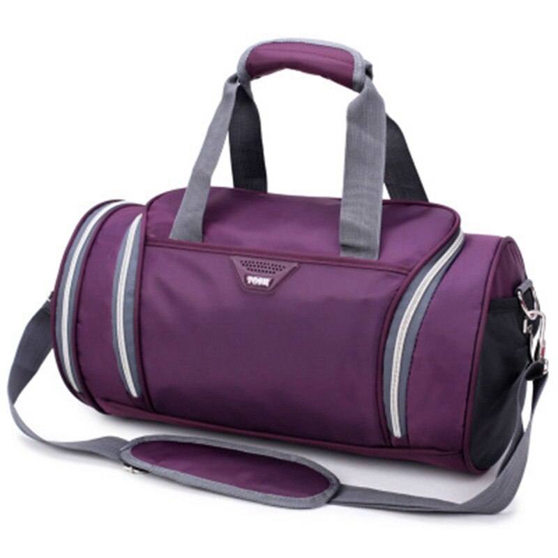 wasserdichte Frauen Sport tasche Männer sporttasche Rucksack Fitness Reise Handtasche Außen Separaten Raum Für Schuhe Sack Sport tasche männlichen: Violett