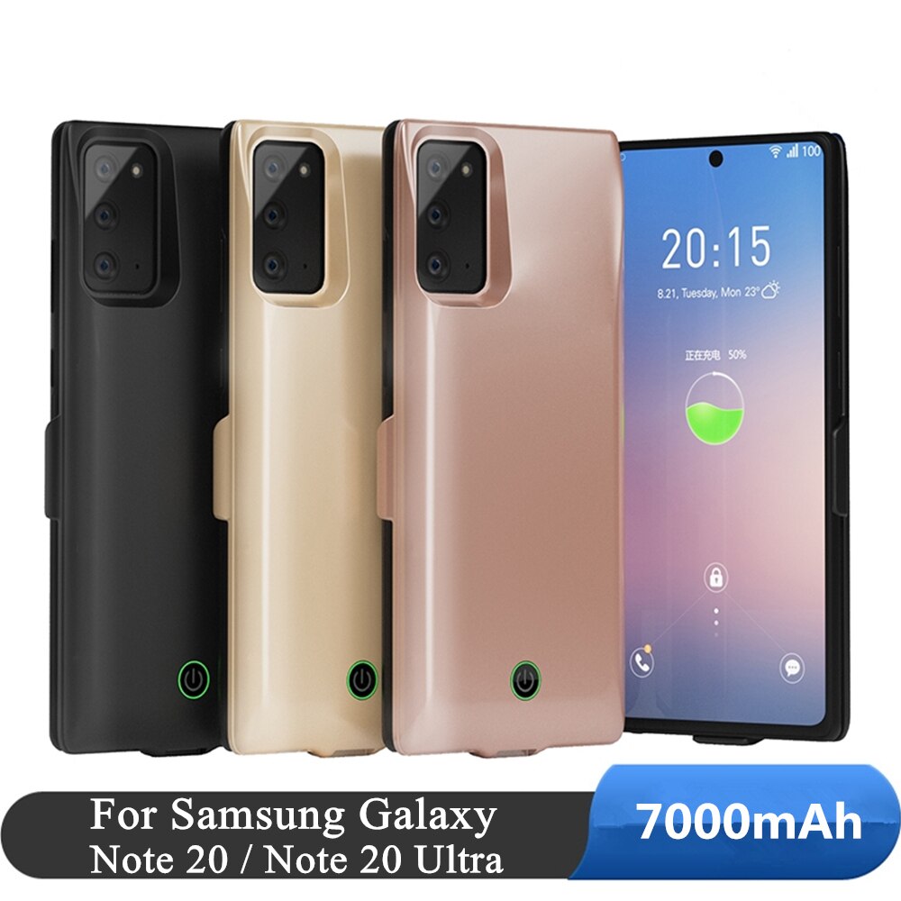 Power Bank Case Voor Samsung Galaxy Note 20 Ultra Batterij Case 7000Mah Draagbare Powerbank Cover Voor Samsung Note 20 opladen Case