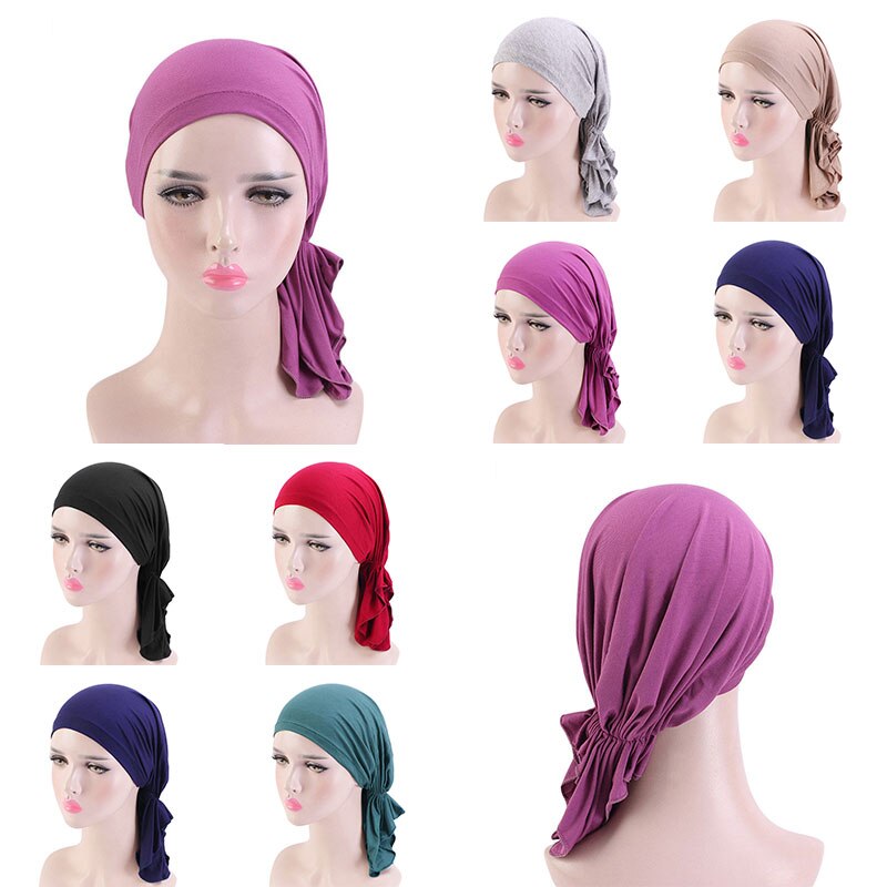 Katoenen slaapmuts haarkapje hoed hoofdbedekking tulband hoofddoek effen chemo muts slaapmuts hoofddoek vrouwen