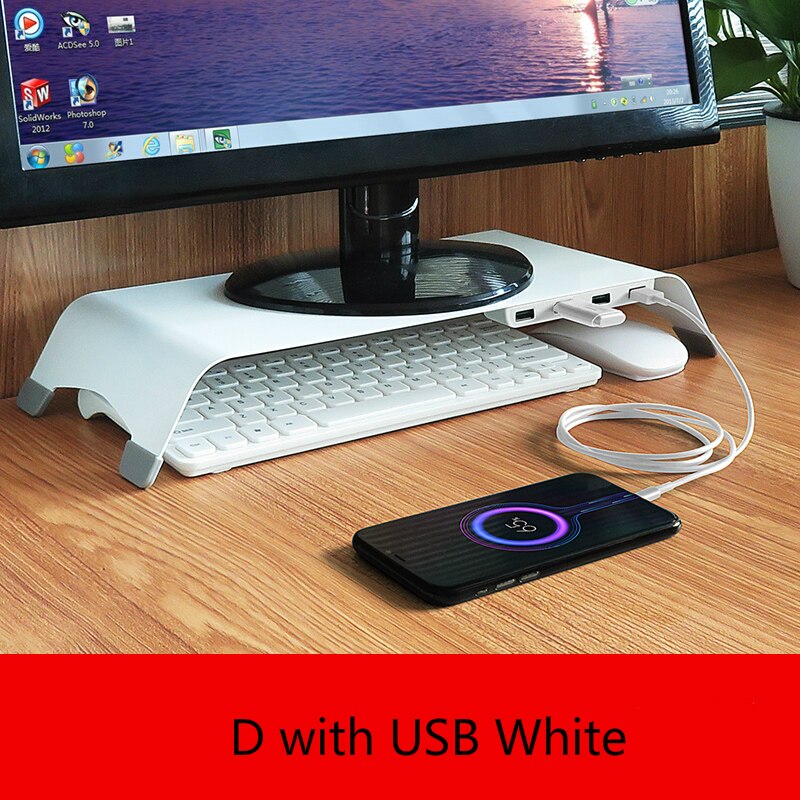 Monitor Holder Laptop TV PC Monitor Stand Aluminum Alloy Computer Mount Monitor Bracket Home Office PC Desktop Monitor Riser