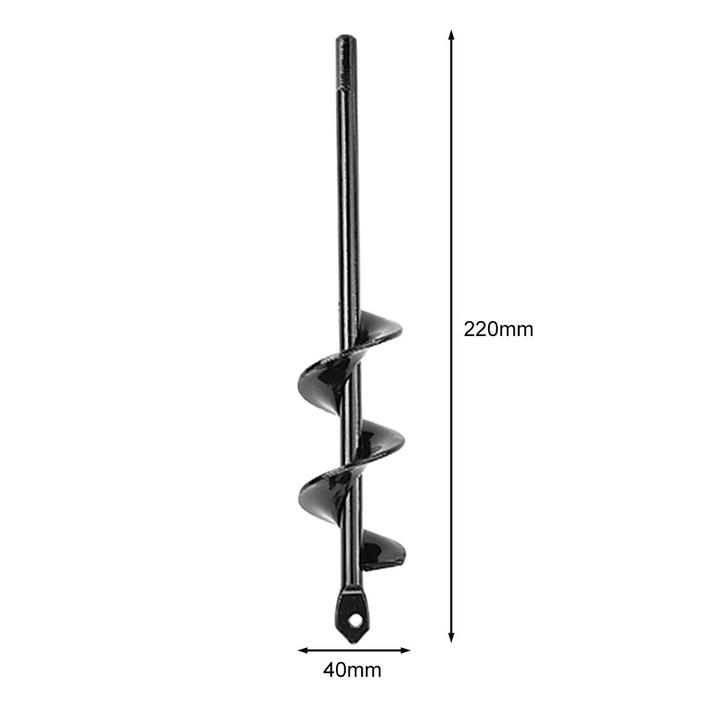 4X22Cm Tuin Vijzel Boor Tool Spiraal Gat Digger Ground Boor Aarde Boor Voor Zaad Planten Tuinieren hek Bloem Planter: Default Title