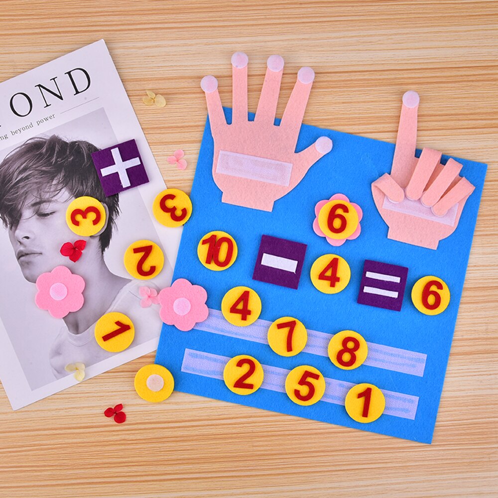 Felt Numbers Handmade Craft Finger Numbers Toy Teaching Aid DIY Felt Crafts for Handmade Craft DIY Accessory