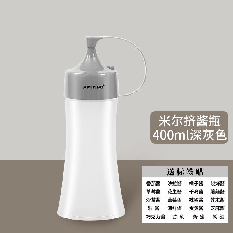 400ML Squeeze Bottle Commercial Pointed-mouthed Sauce Tomato Salad Honey Container: 3