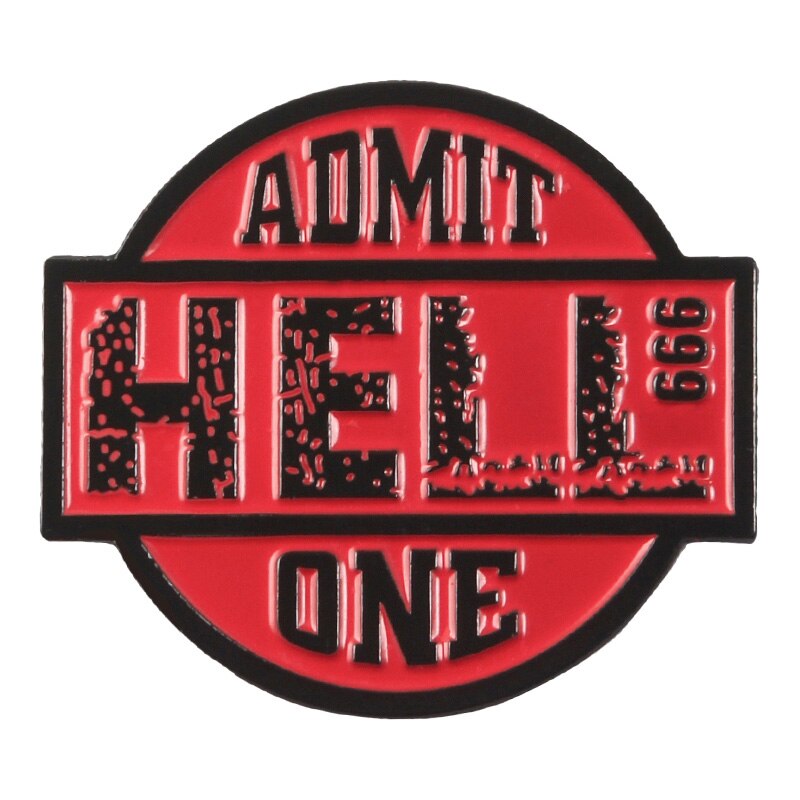 Ticket Collectie Hel Toegeven Een 666 Cinema Red Enamel Broches Badges Revers pins Broches voor vrouwen Vrouwelijke sieraden Accessoires: 6