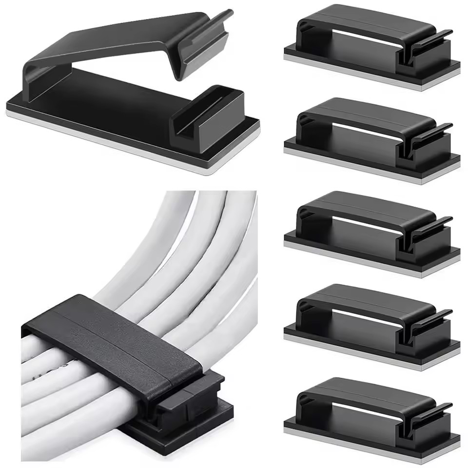 Organizador de cables autoadhesivo, brida para cables, abrazadera para cables, soporte, gestión de abrazaderas, gestión de datos Gps para coche, administrador enrollador de cables decorativo