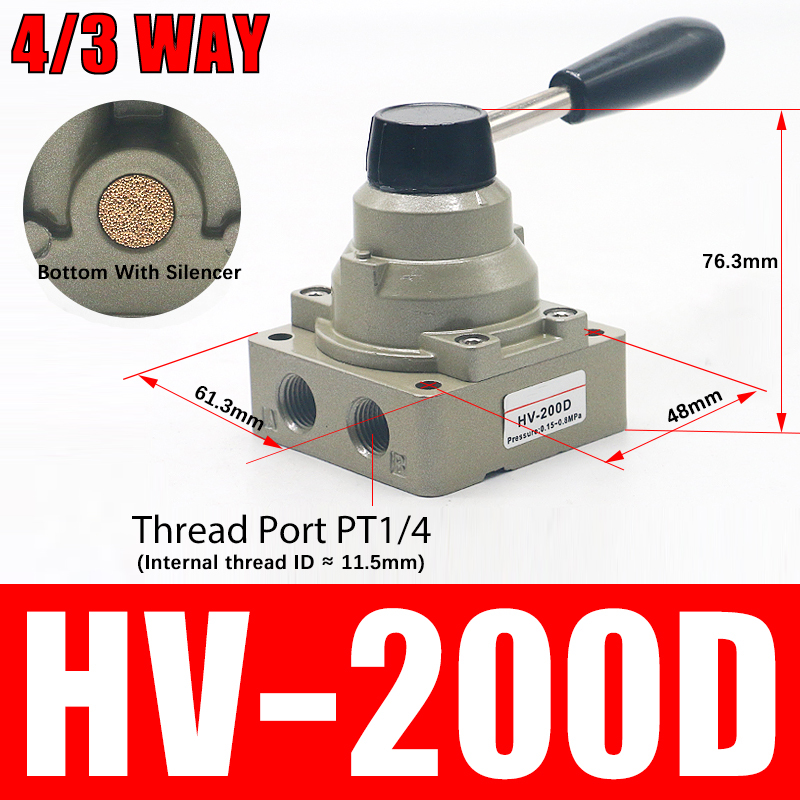 Manuel ventil/manuel kontakt/manuel retningsventil/manuel styringsluftventil hv -02 hv-03 hv-04 trevejs firevejsventil: Grøn