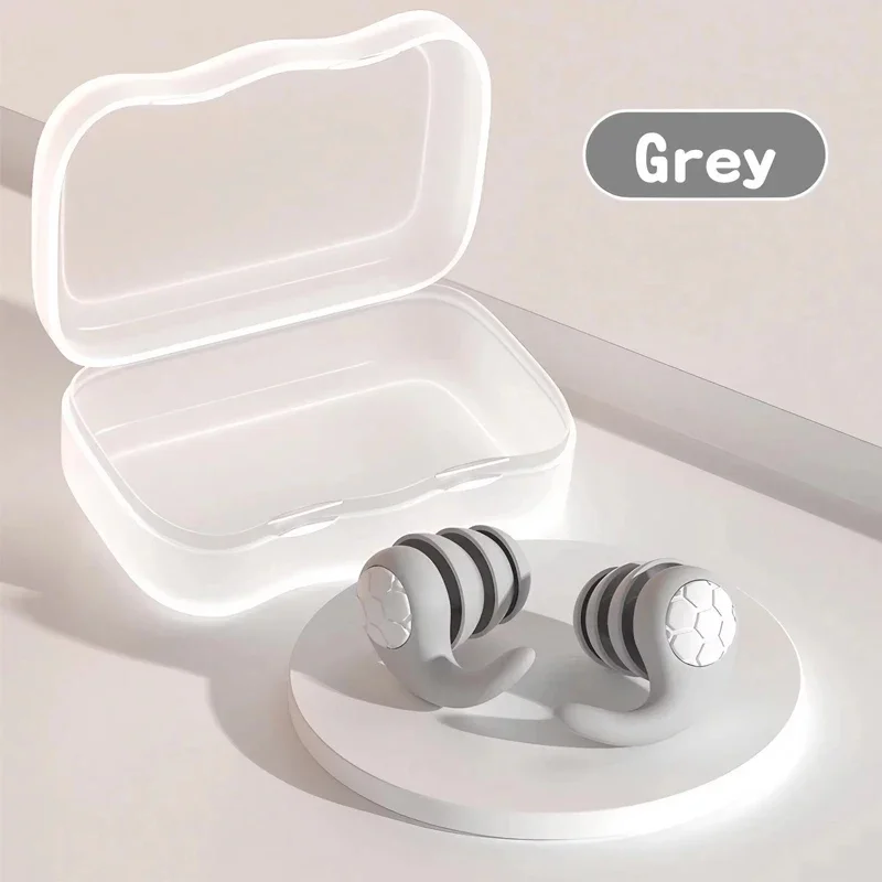 Sleep Noise Reduction Earplug Ear Protection Earplugs Anti-Noise Waterproof Plug For Travel Work Tapones Para Dormir Earplugs: Grau