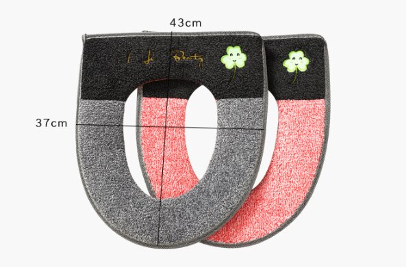 Hjemmelyst toiletpude fortykket med lynlås o-formet u-formet plys toilet siddende toilet sædepude toilet sædebetræk