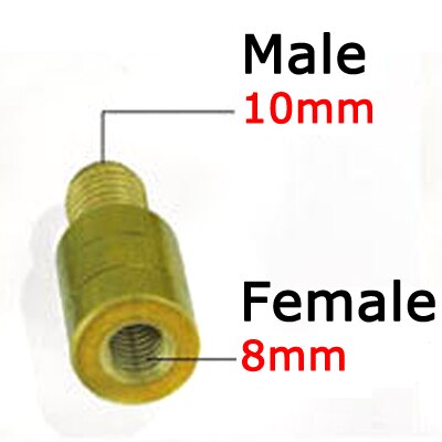 Messing nethåndtag gevindadapter 10mm to 12mm 8mm to 6mm 10mm 12mm to 10mm 8mm 6mm to 8mm fiskelandingsnet gør-det-selv-tilbehør: 10mm to 8mm