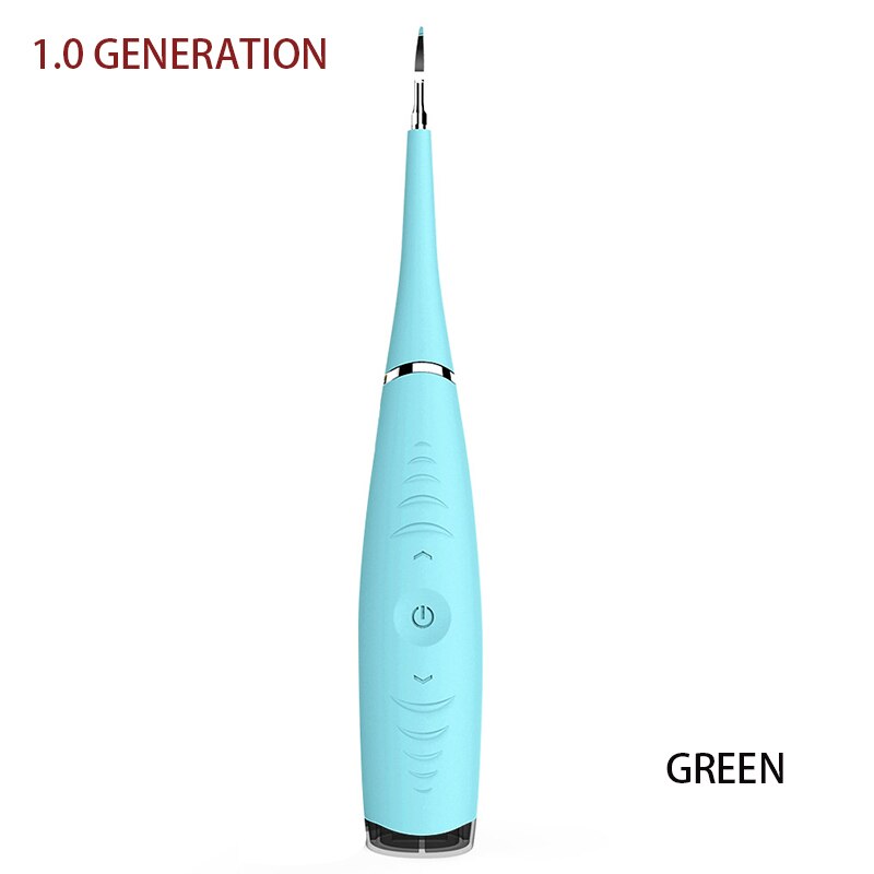 Remover elektrisk ultraljud sonisk oral irrigator tandvård tandkalk tandsten tandkött tandläkare vattentät vitare tänder cleane: 1.0 blå