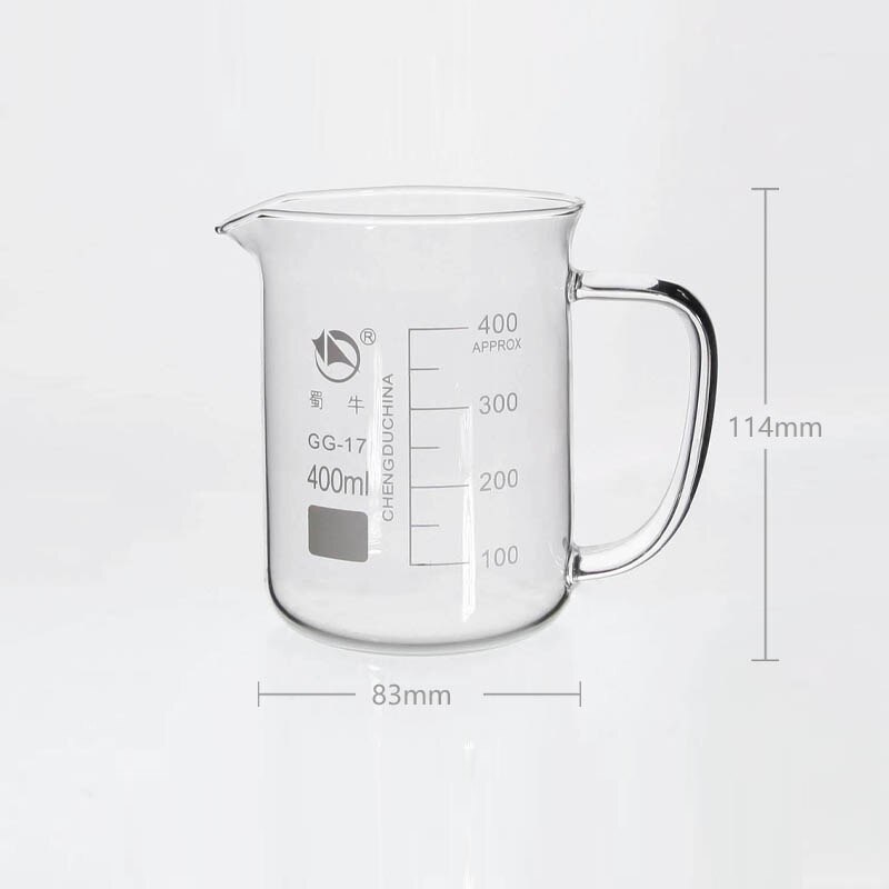 1Pc/lot lab Full Glass beaker with glass handle for Chemistry glass measuring beakers glassware