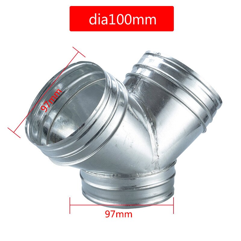 Y-type tee fittings, iron pipe joints, air pipe ventilation, Y pipe fittings, ventilation fittings, diameter 100-300mm