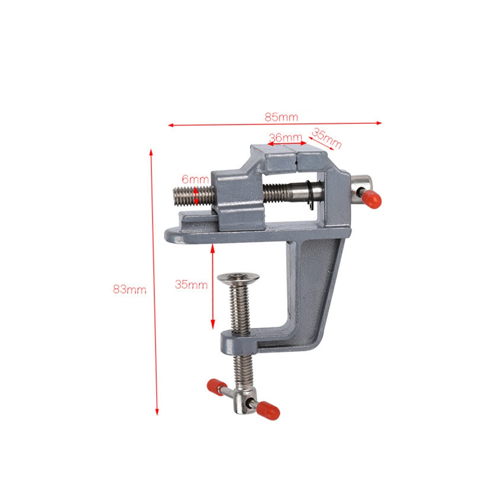 Aluminum alloy Material Vise Small Hobby Clamp On Table Multi-functional Mini Hands Tool for small projects, crafts, modeling