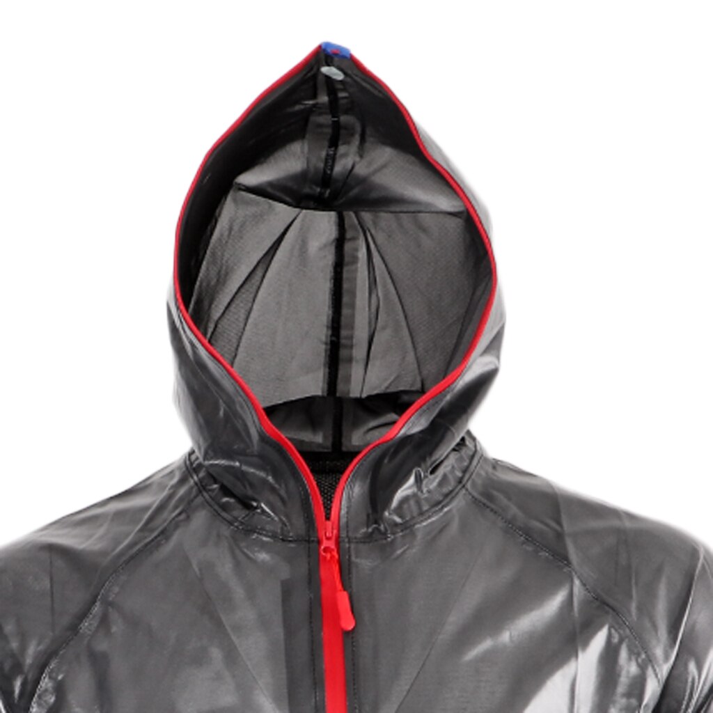 Mens Motorcycle Cycling Full Rain Suit Waterproof Hooded Top Rain Coat Pant