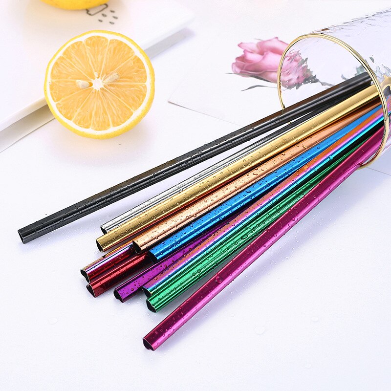 1PC Drinking Straw Reusable Metal Straw Set Heart-shaped Bubble Tea Straws 304 Stainless Steel Pearl Milkshake Straw Set