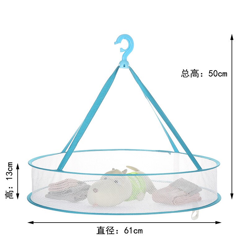 3Colors Hanging Drying Mesh For Sweaters Polyester Clothe Drying Rack Single/Double Layer 4 Styles Mesh Drying Rack: BLUE 2