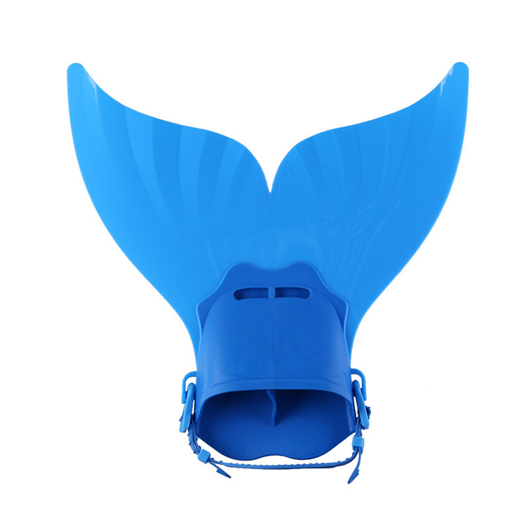 Aletas de natación ajustables para niños, aletas de entrenamiento, aleta de sirena para nadar, aleta para pies, cola para pies de buceo: Azul