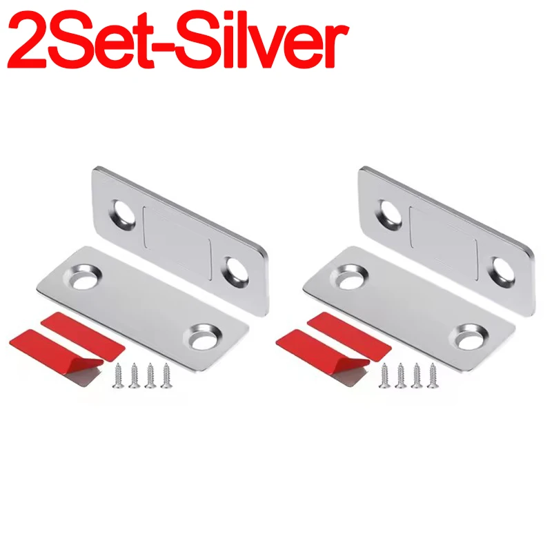 Household Magnetic Cabinet Catches Invisible Magnets Door Stopper Patch Self-Adhesive Furniture Drawer Window Door Closer Latch: Black/Gold