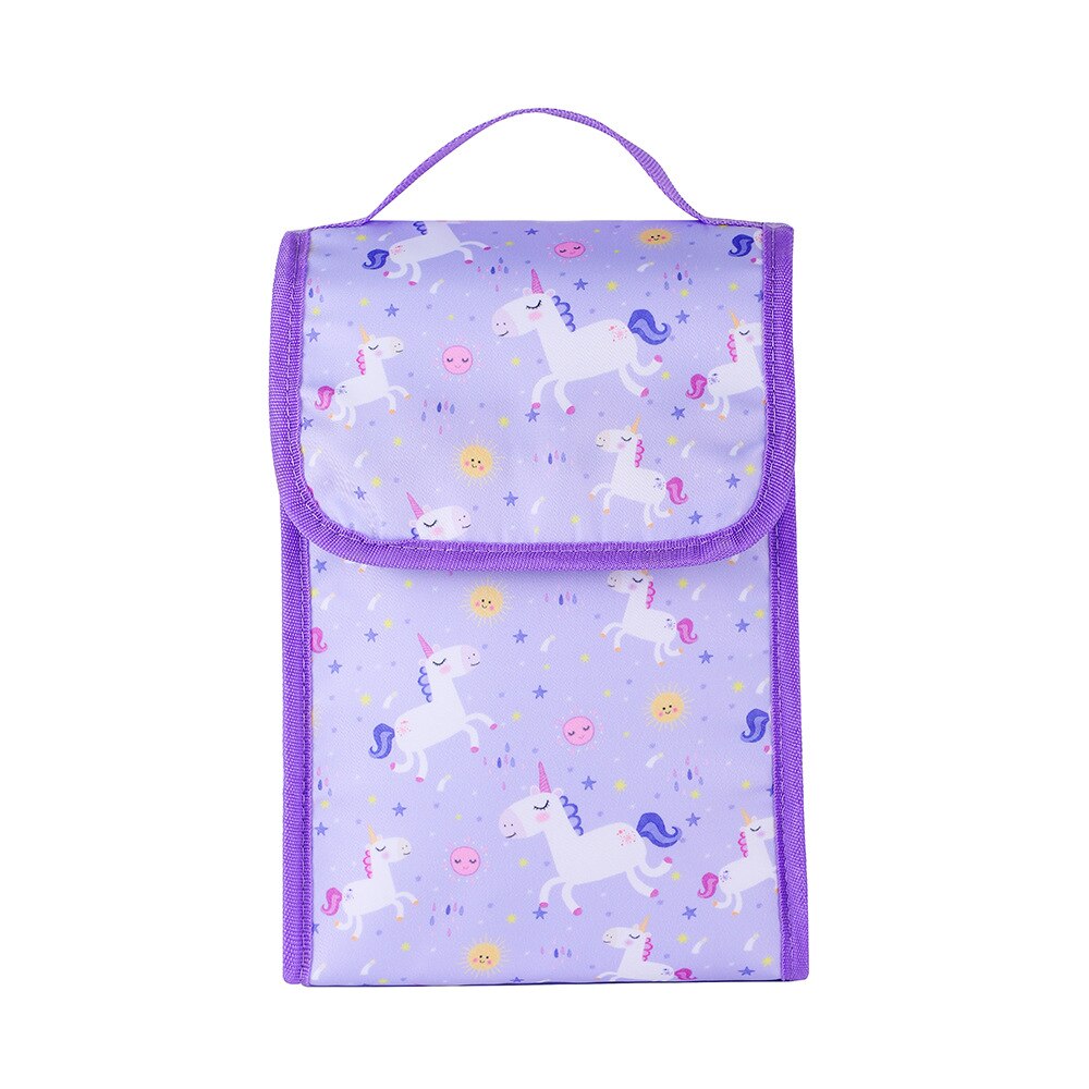 Meisjes Schooltassen Voor Kinderen Rugzak Met Lunch Tas Eenhoorn Leuke Cartoon Rugzak Kinderen Schooltas Voor Meisjes Mochila Escolar: lunch bag purple