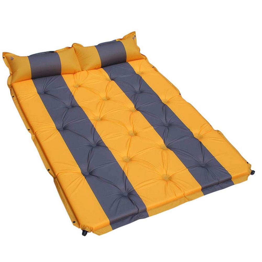 Car Camping Air Mattress Auto Blow Up Bed Inflatable Mattress Raised Airbed car bed: YELLOW
