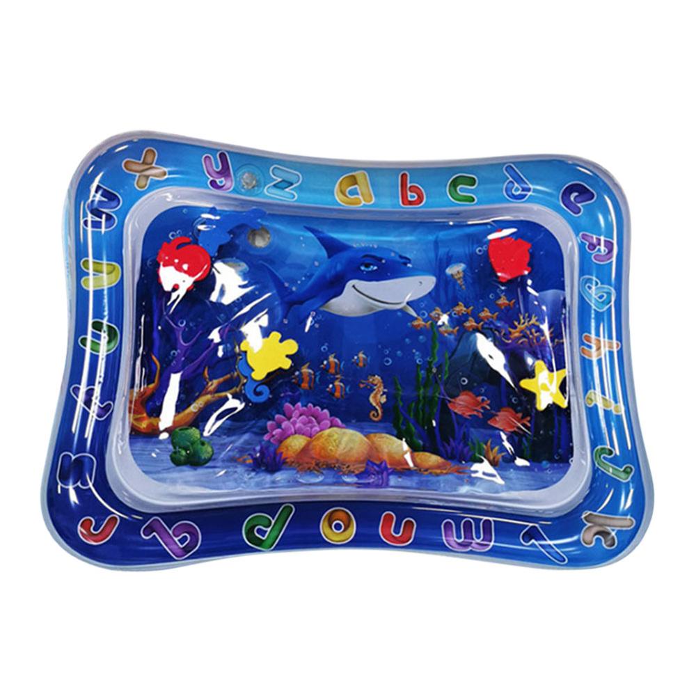 Summer Baby Inflatable Water Play Mat Tummy Time Playmat Fun Activity Play Center Early Education Toys Play: Dark Khaki