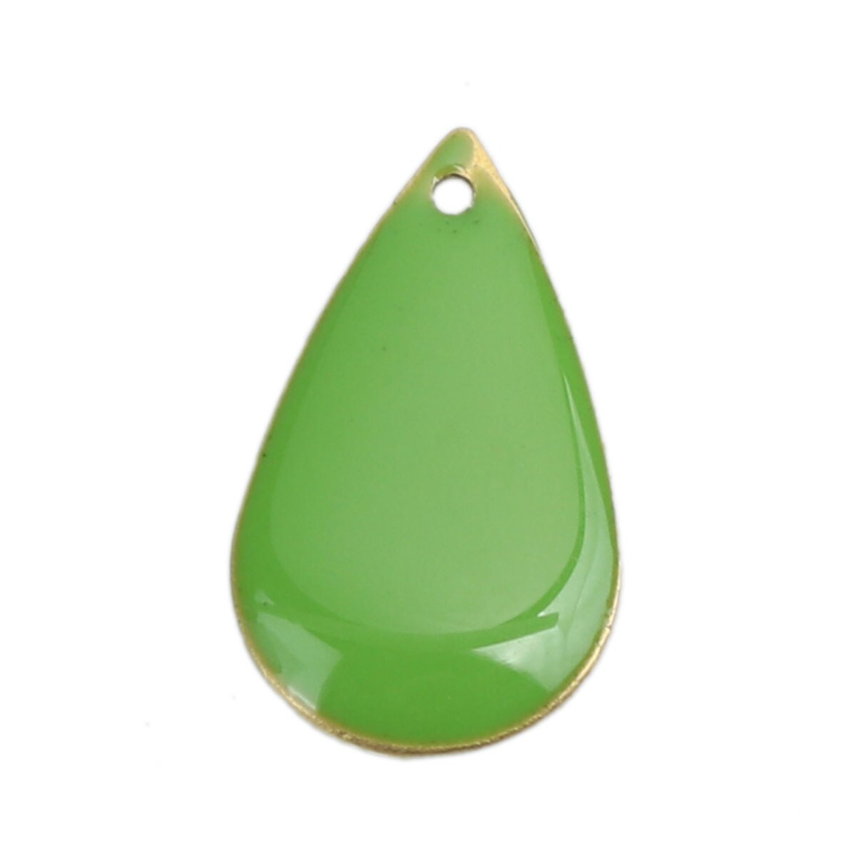 Wasser Tropfen Emaille Anhänger Kupfer Emailliert Doppelseitige Pailletten Reize Unbeschichtet 21*13mm( 4/8 &quot;) für DIY Ohrring Zeug, 10 Stck