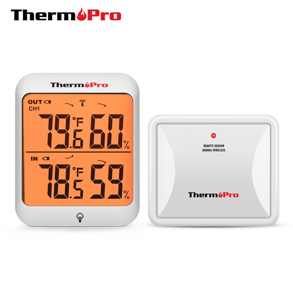 Thermopro TP63C 60M Draadloze Hygrometer Thermometer Vochtigheid Digitale Outdoor Thermometer Weerstation Met Backlight