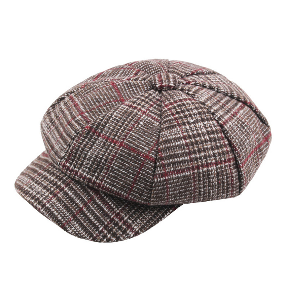 Hoed Vrouwen Unisex Vintage Twill Katoen Baseball Cap Vintage Unadjustable Hoed Sombrero Mujer Casual Mode Plaid Hoed