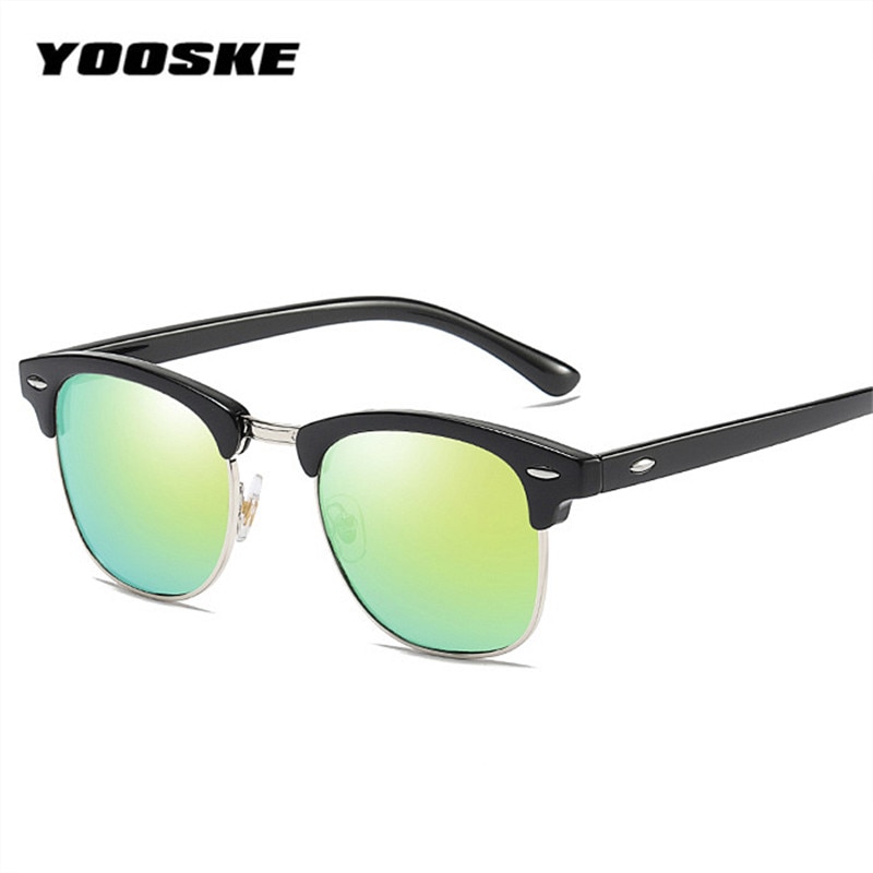 Yooske polariserede solbriller kvinder mænd klassisk mærke vintage firkantede solbriller kørsel spejl  uv400 til auto bil