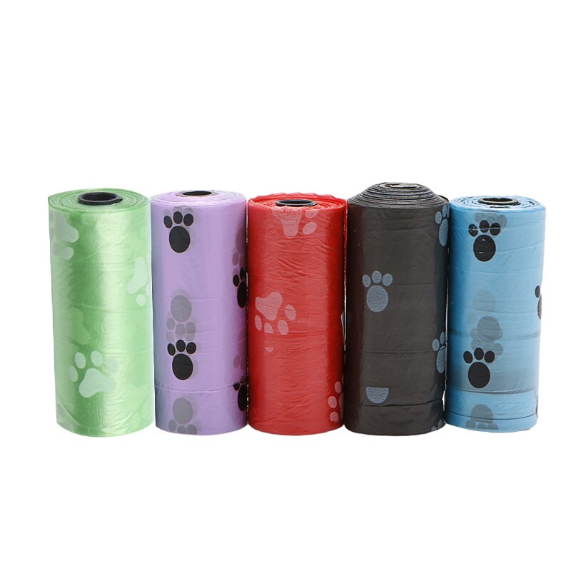 Neue 1/5/10/20 Rolle Haustier Hund Abfall Kacke Tasche Poo Druck Abbaubar sauber-hoch