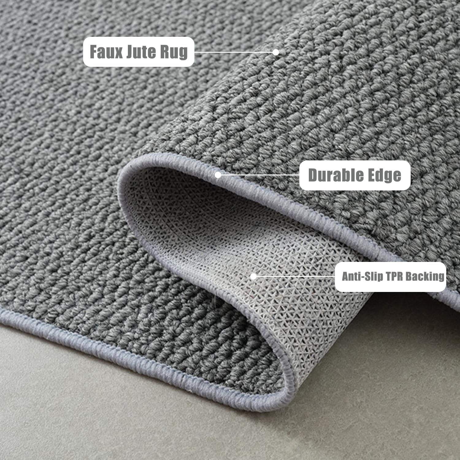 Lite teppe beige hvitt berberteppe innendørs dørmatte inngang inngangsparti gulvteppe velkomstdørmatte