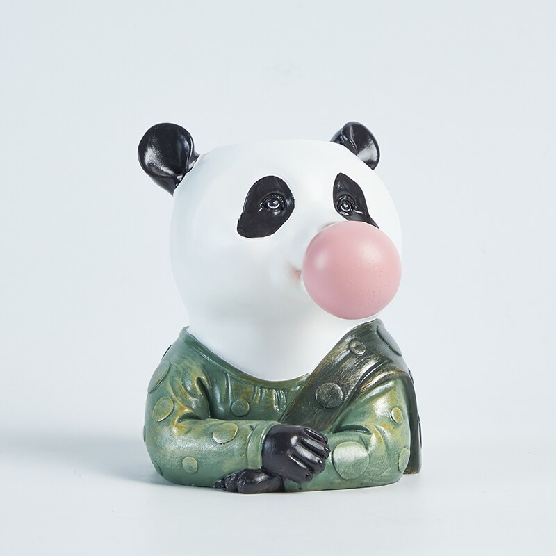 Y. Dshh Vazen Dier Hoofd Vorm Planter Bloem Vaas Bloem Hars Bonsai Vazen Home Tuin Decoratie: The Panda Jun