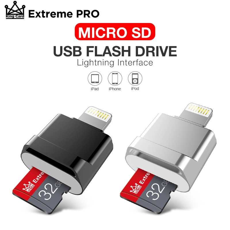 Czytnik kart TF Plug & Play lub przejściówkę ze złącza Lightning na MicroSD Adapter nie ma potrzeby sterownik dla iPhone 6/6s/6Plus/7/7Plus/8/X Usb/Otg/Lightning 2 w 1