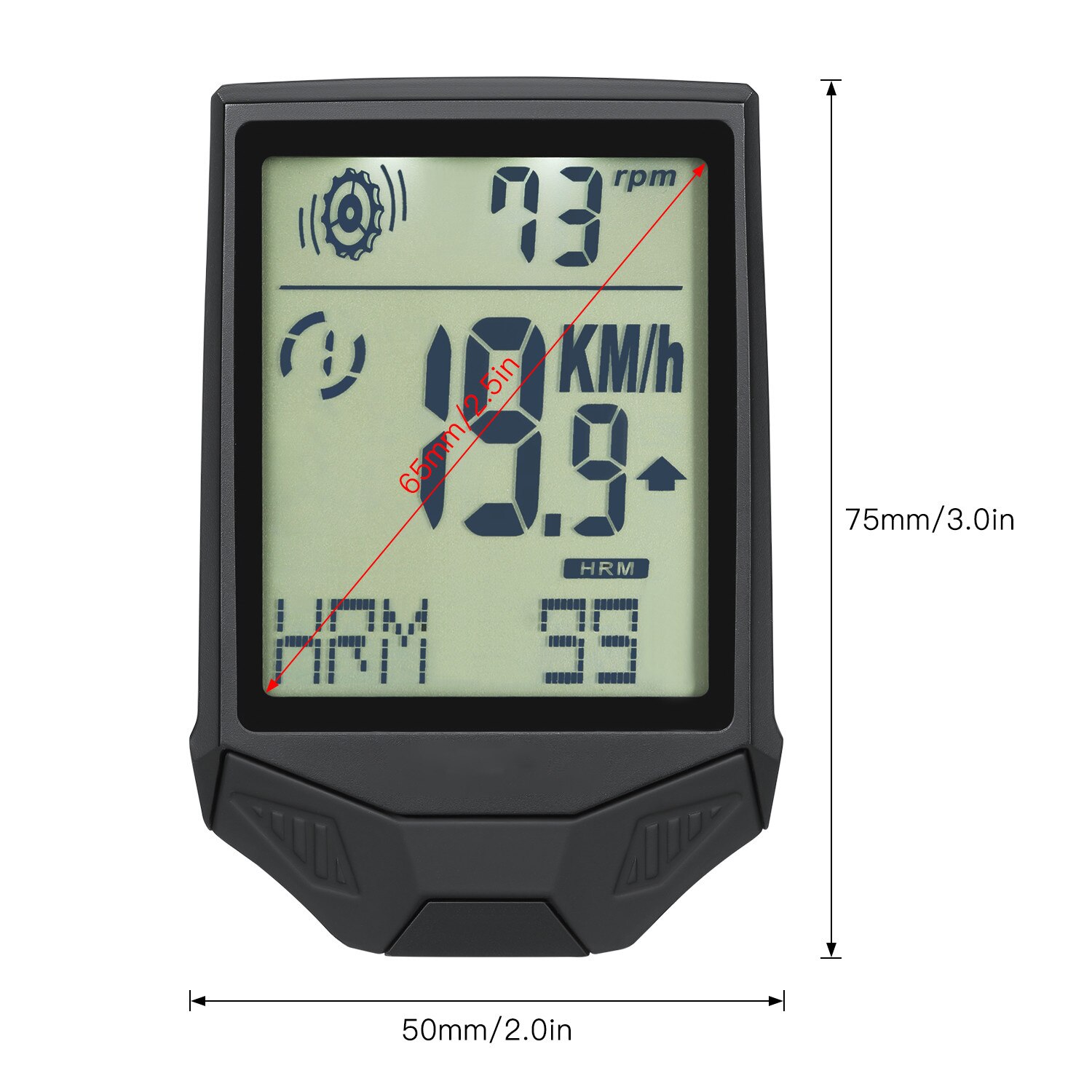 3 in 1 Bicycle Computer Wireless Bike Speedometer Waterproof Cycling Odometer MTB Stopwatch with Heart Rate Cadence Sensor