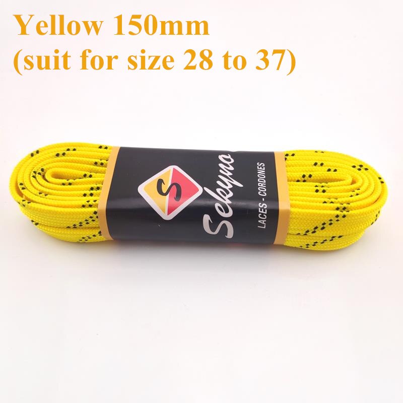 Inline-rullskridskor skosnöre 150mm 170mm längd elastisk nylon slitstark patiner gulblå röd svart spets 1.5m 1.7m: Gul 150mm