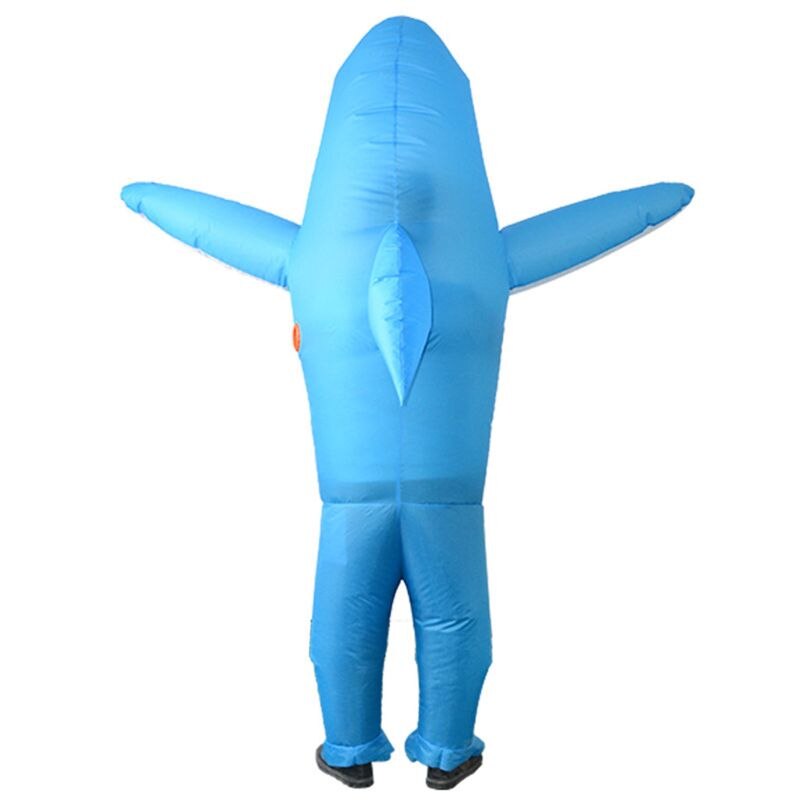 Inflatable Costume Blow up Costume Shark Game Fancy Dress Halloween Jumpsuit USB