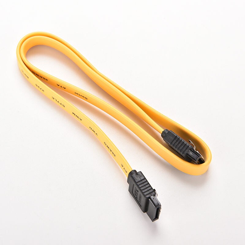 1PC 39cm Serial ATA SATA 3 RAID Data HDD Hard Drive Disk Signal Cables Yellow Red Straight High Speed SATA Data Cable: Yellow