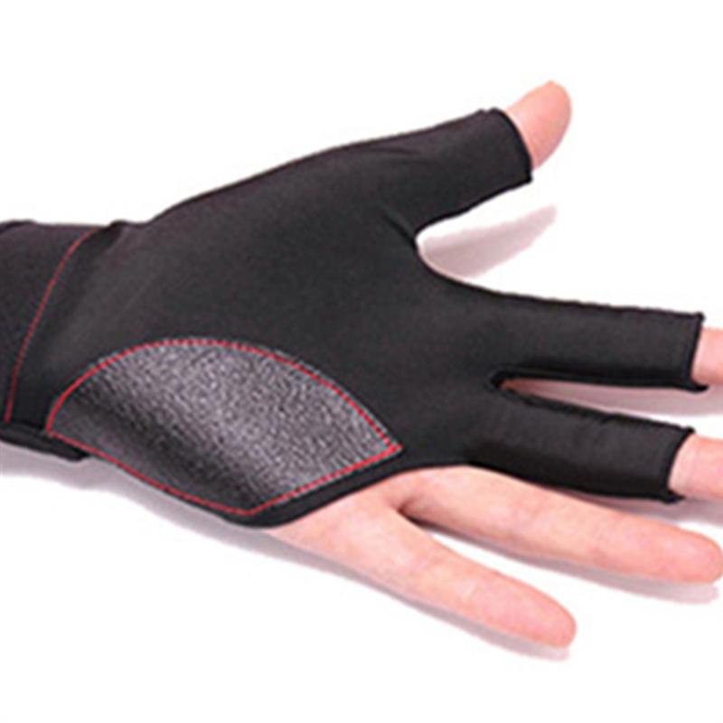 1 PC Left Hand Half Finger 3-Finger Stretchable Nylon Pool Cue Shooter Glove Snooker Glove Billiard Glove For Billiard