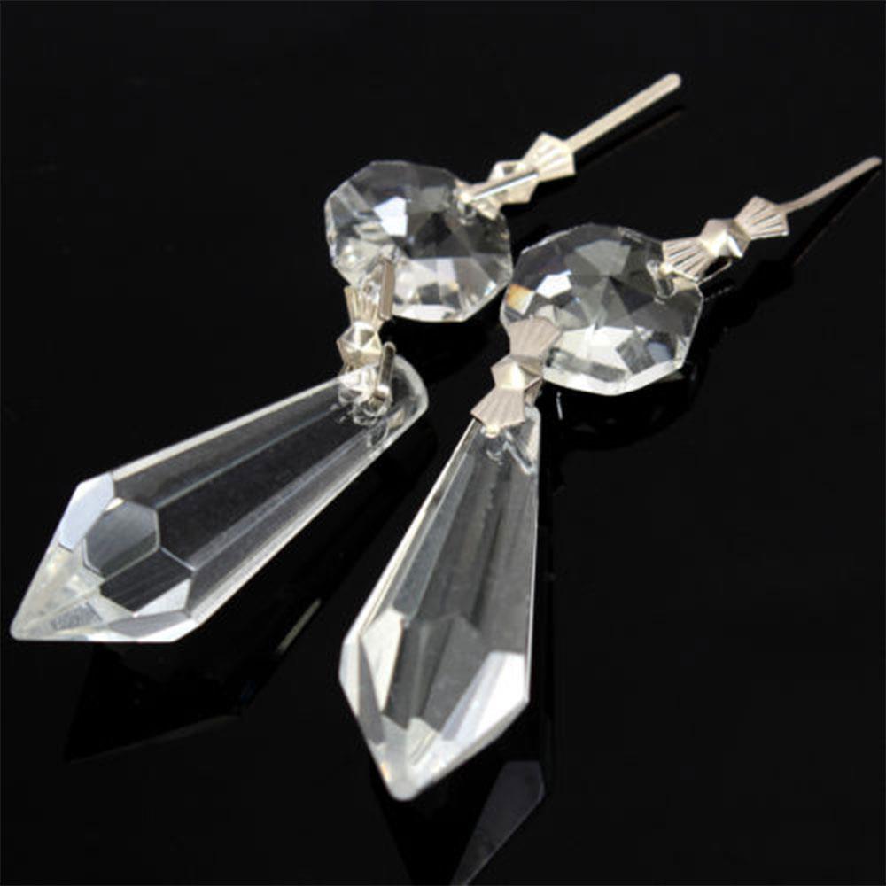 10 stuks/pak kroonluchter achthoekige kralen kristal lamp hangers decoratie onderdelen