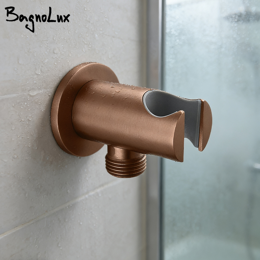 Sort rund messing vægmonteret badeværelse armatur udskiftning brusekabine