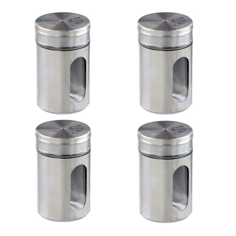 Spice Seasoning Jar Stainless Steel Salt Adjustable Rotating Seasoning Jar Adjustable Salt And Spice Shaker