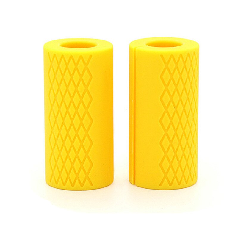 Weightlifting Barbell Grip Fitness Thick Dumbbell Bar Handle Pull Up Support Silicon Anti-Slip Protect Pad For Body Building Men