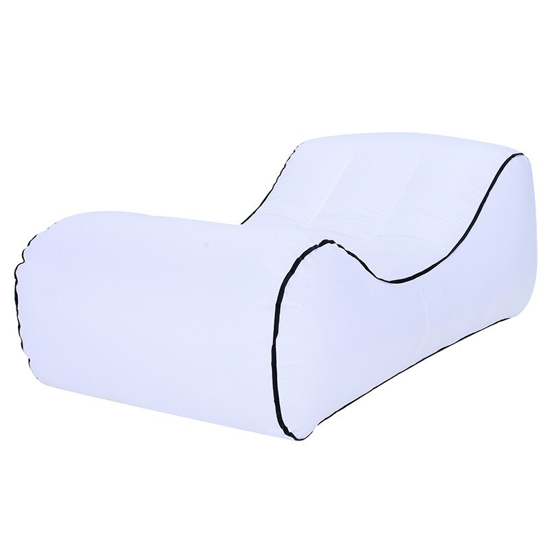 LAZYBABY colchón inflable impermeable cama de playa sofá de aire al aire libre perezoso portátil cama de Camping inflable playa sofá inflable: White Size S