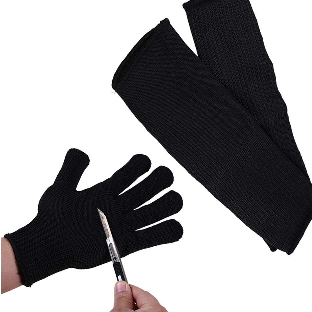 Cut-Resistant Working Safety Gloves and Arm Sleeves Anti-Cut Protective Stainless Steel Wire Mesh Gloves for Butcher Gardener