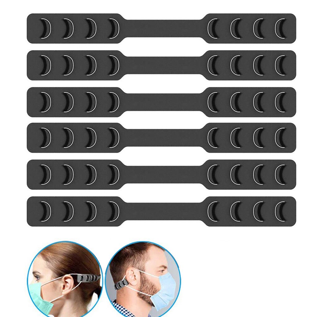 6pcs Adjustable Anti-slip Mask Ear Grips Extension Hook Face Masks Buckle Holder Extension Strap Mask Accessories: Default Title